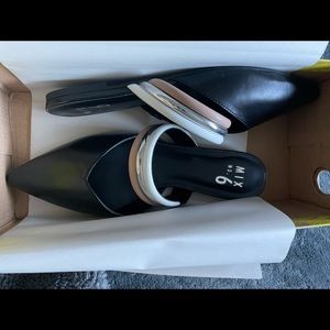 Black flats, new in box